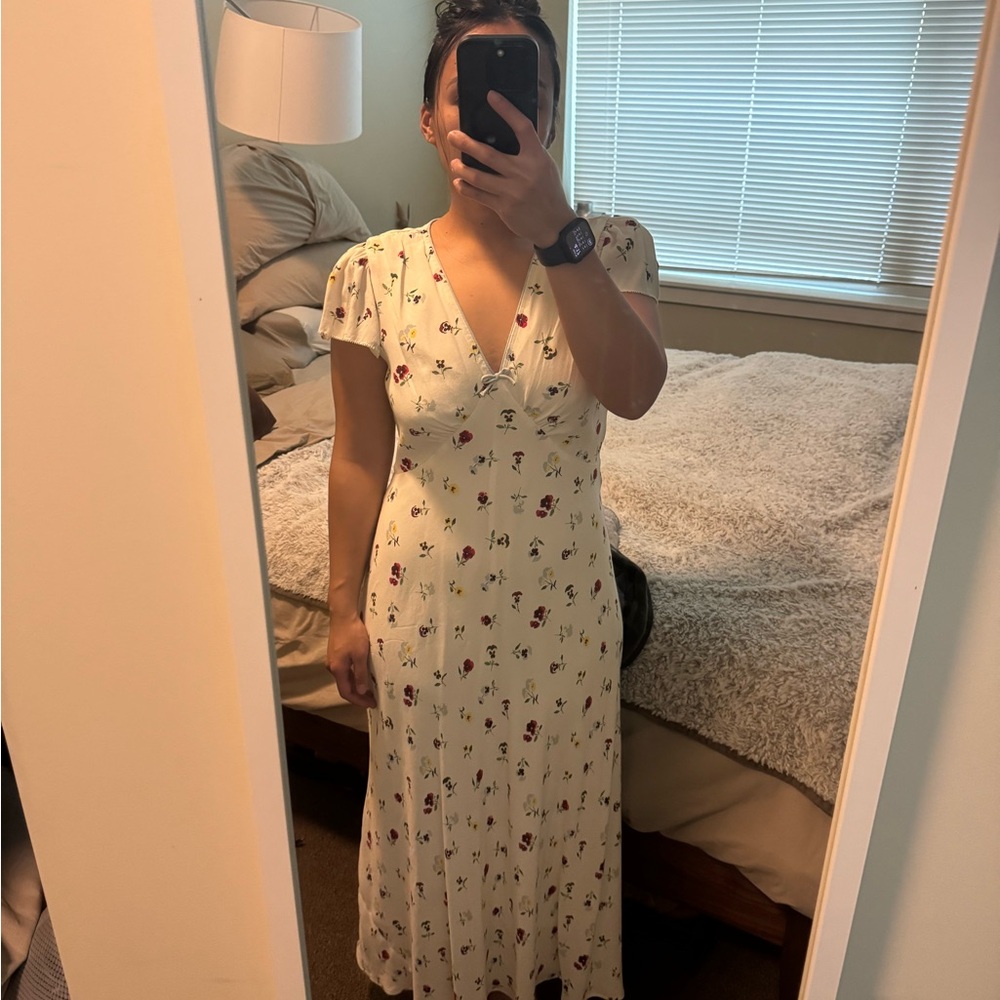 Doen x GAP Cream Dress with Floral Print